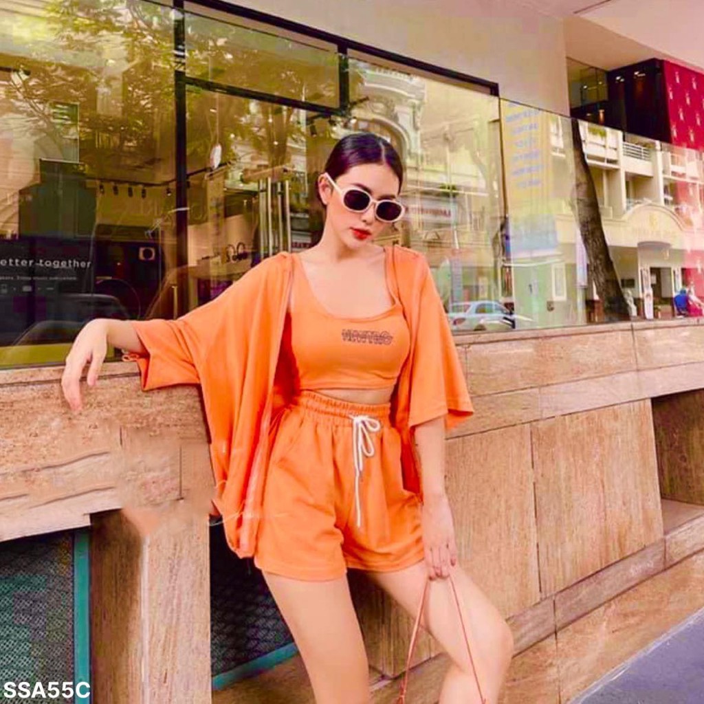 (MẪU MỚI-HÀNG CÓ SẴN) SET SHORT THỂ THAO 3 MÓN ❤️CHIBEST_SSA55