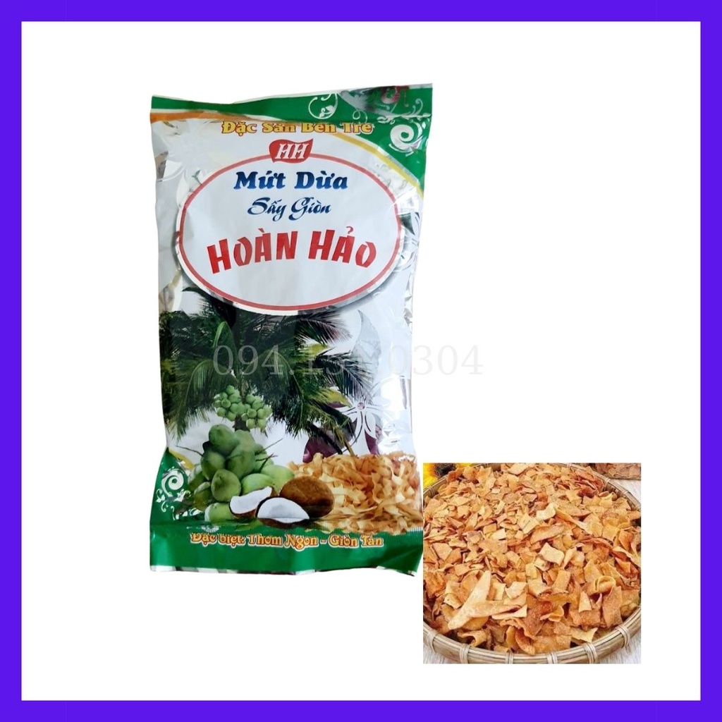 dừa sấy giòn/mứt dừa sấy giòn cao cấp Hoàn Hảo- đặc sản bến tre