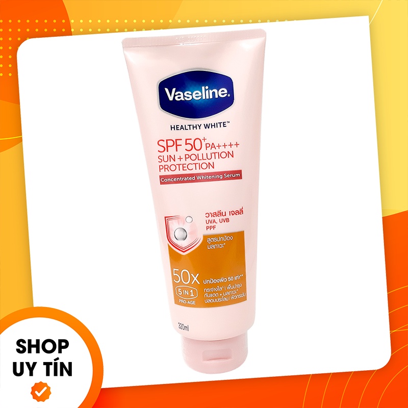 [Chính hãng] Sữa dưỡng thể dưỡng da sáng khỏe Vaseline 50x SPF50 320ml Thái Lan - 8851932388115