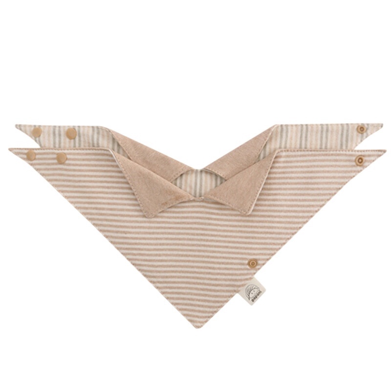 Yếm Ăn Cotton Kẻ Sọc Chống Thấm Nước Cho Bé