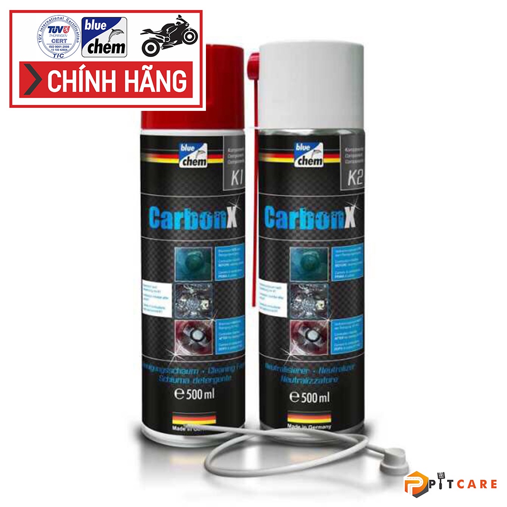 Bluechem Carbon X - Bộ Sản Phẩm Vệ Sinh Loại Bỏ Carbon Trong Buồng Đốt