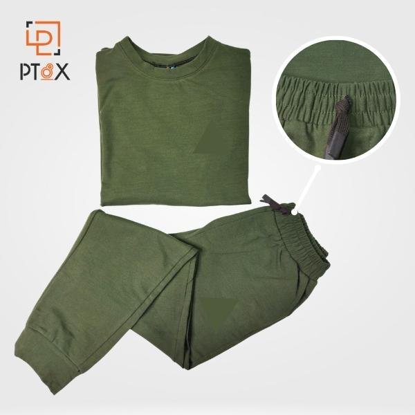 Bộ Thể Thao Nam Chất Nỉ 1 Màu Xanh Trẻ Trung Năng Động Form Regular Từ 50-75Kg PT8X-THỜI TRANG UNISEX