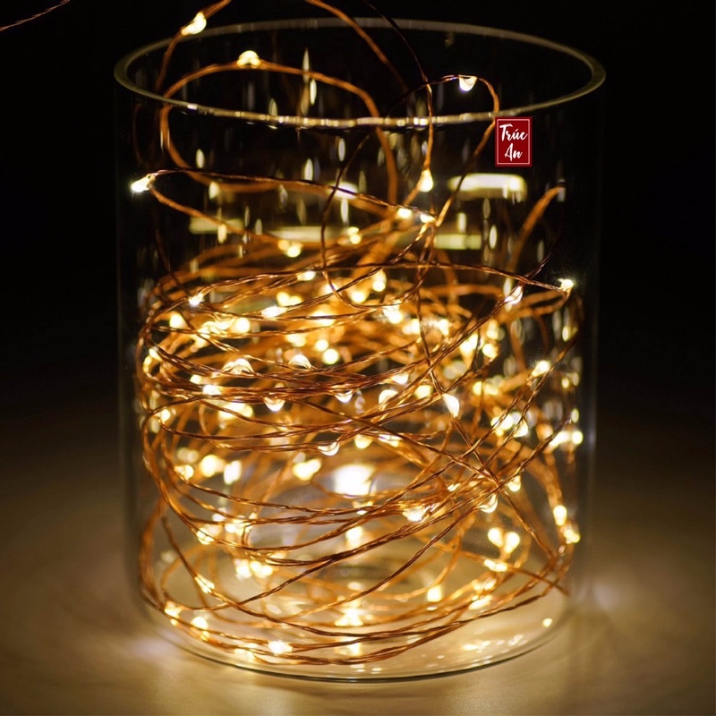 🌟 1mét đèn đom đóm có sẵn pin  bao sáng. Dùng làm đèn ngủ, trang trí, decor heo đất...