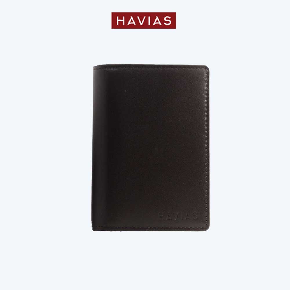 GAPPLE HAVIAS ví đứng thiết kế Minimalist da bò thật Saffiano Ý nhập khẩp