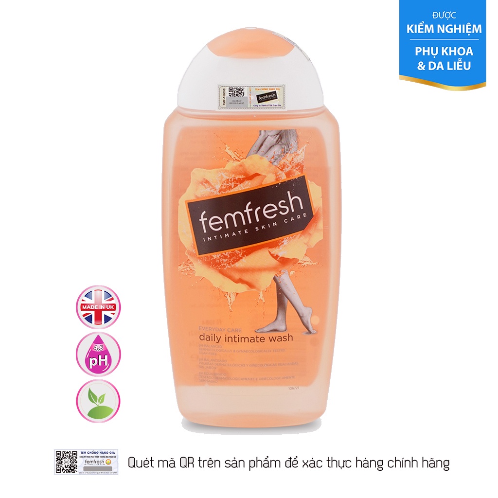 Dung dịch vệ sinh phụ nữ Femfresh Daily Intimate Wash vệ sinh hàng ngày dịu nhẹ - Nhập khẩu UK