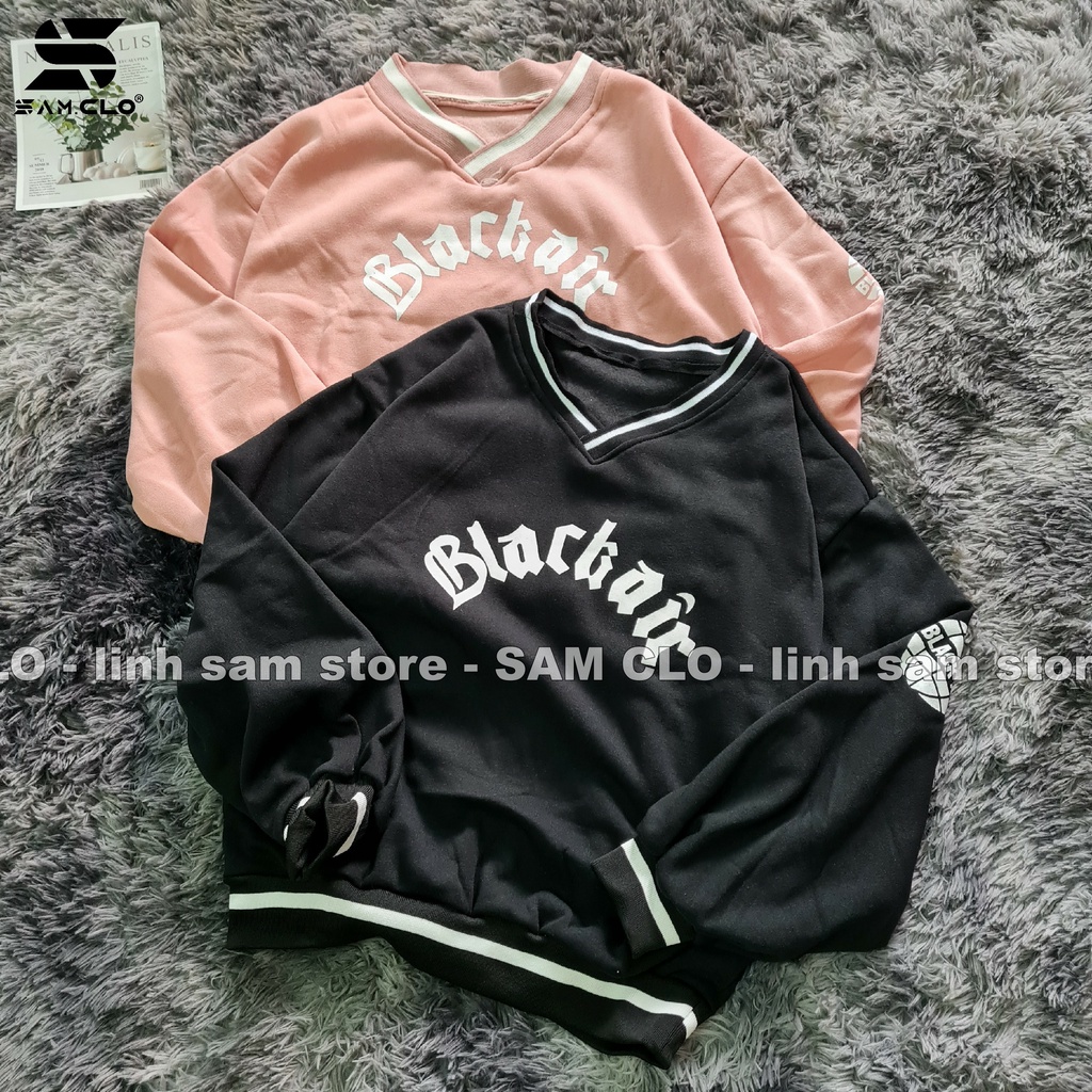 Áo sweater SAM CLO nữ nỉ tay dài ulzzang thu đông freesize dáng unisex in chữ BLACK AIR | BigBuy360 - bigbuy360.vn