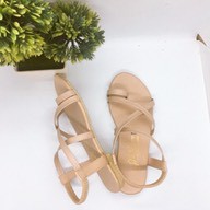 (Bỏ sỉ)Sandal kem dây chéo, form chuẩn dễ thương siêu hot MÃ 8F1805180