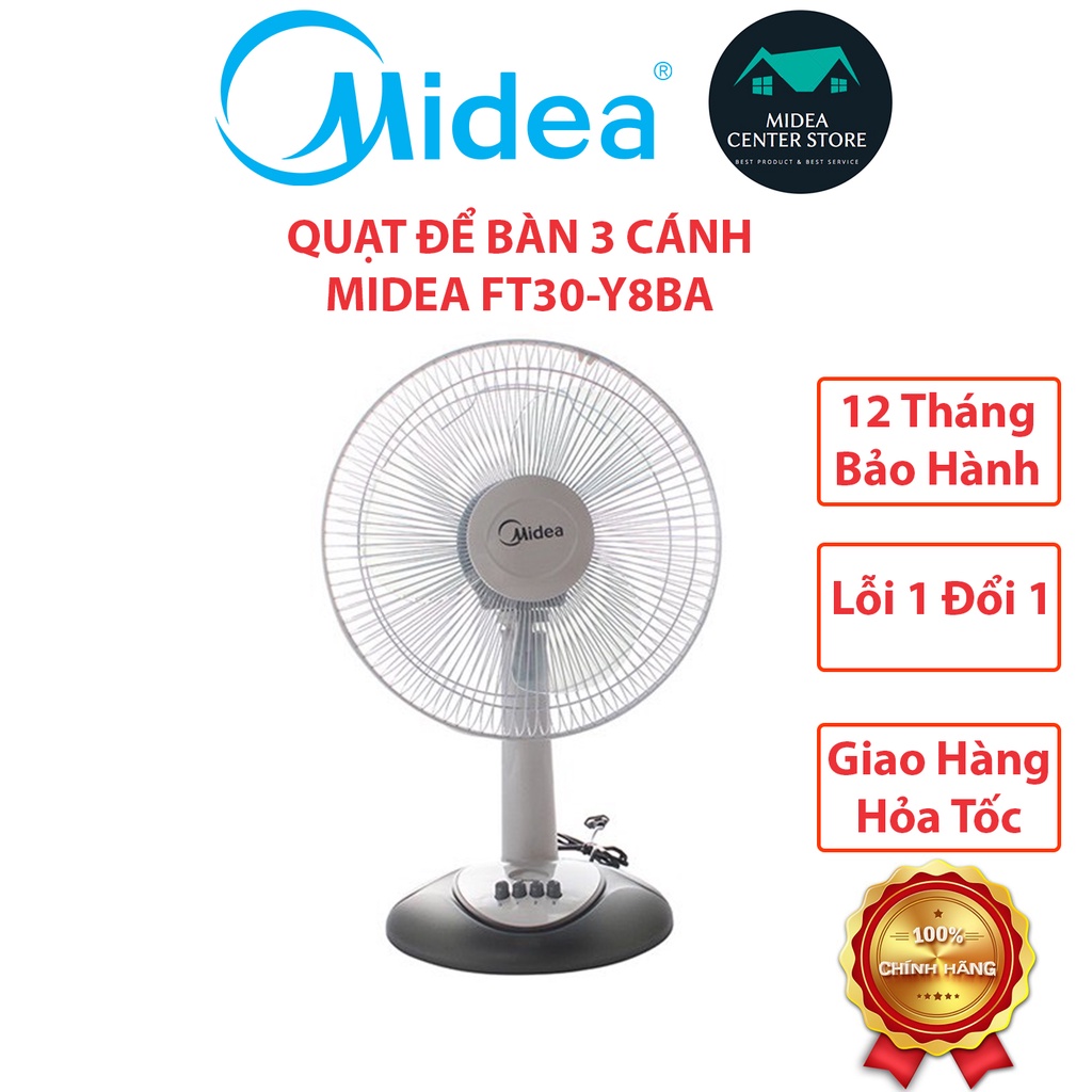 Quạt để bàn mini cao cấp Midea FT30-Y8BA, lỗi 1 đổi 1, bảo hành 12 tháng toàn quốc