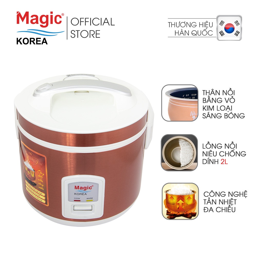 [Mã LTP50 giảm 50000 đơn 150000] Nồi cơm điện nút cơ lòng niêu Magic Korea A-88