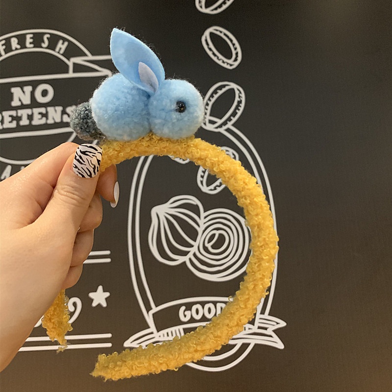 Băng đô tai thỏ dễ thương chống trượt phong cách Hàn Quốc cho bé gái rửa mặt