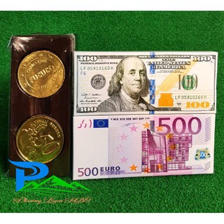 SIÊU KHUYẾN MẠI Kẹo socola Phú Cường vỏ hộp hình USD hoặc EUR - hộp 60g