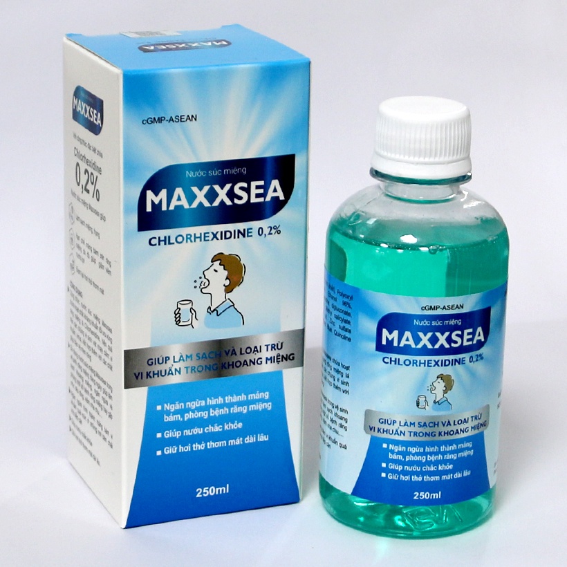 Nước súc miệng Maxxsea  giúp làm sạch khoang miệng mảng bán chai 250ml