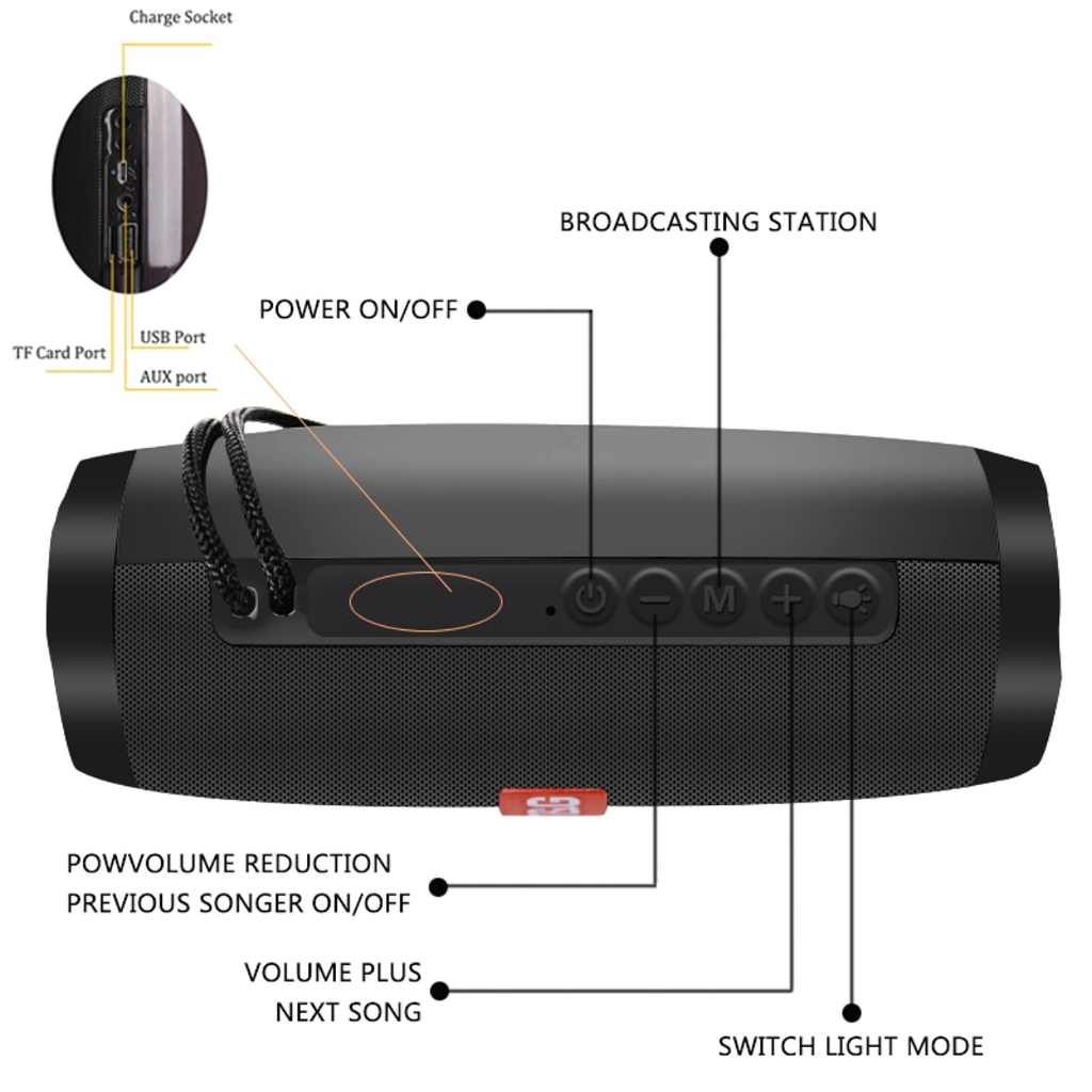 Loa Bluetooth Không Dây Âm Siêu Trầm Chất Lượng Cao