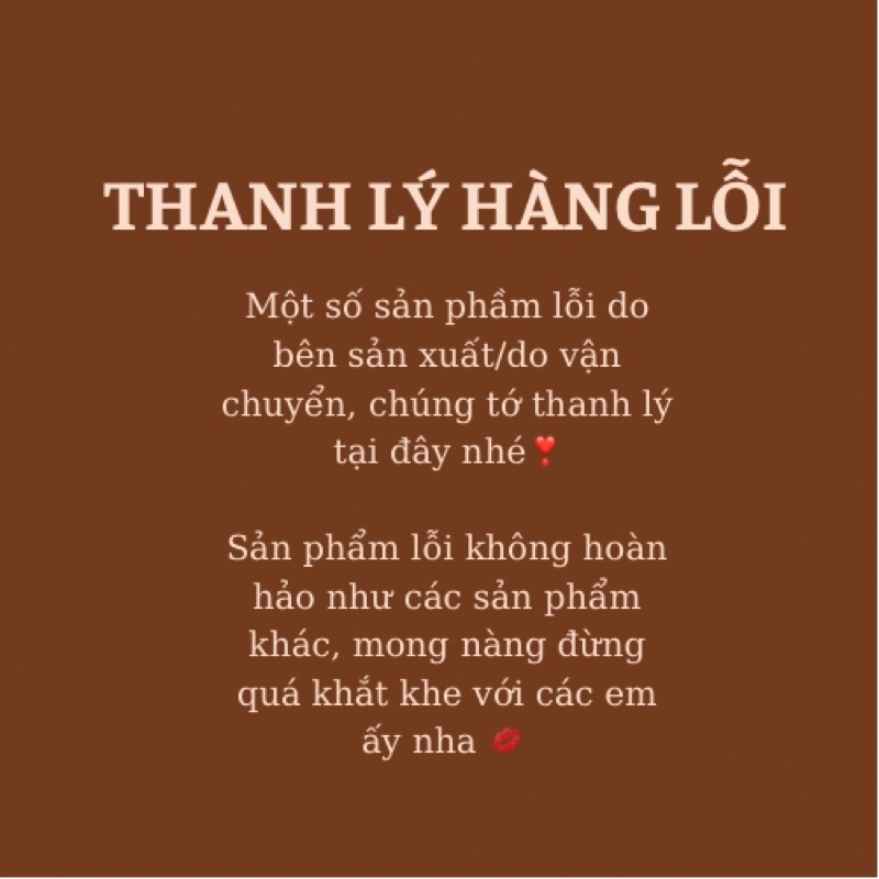 THANH LÝ HÀNG LỖI