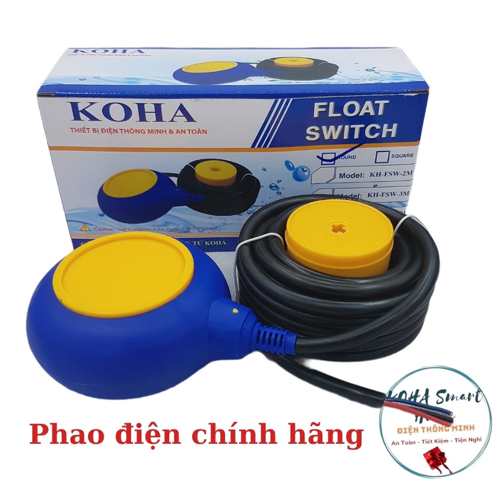 Phao điện tự động chống tràn chống cạn máy bơm nước KWS - 2 Mét / 3 Mét