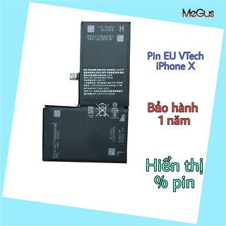Pin iphone X EU Chính hãng VTECH Việt Nam, hiện thị % pin