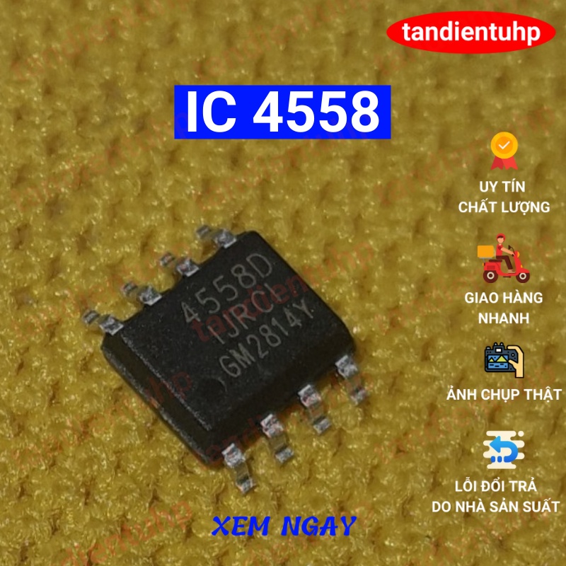 10 CHIẾC IC 358, 4558  KHUẾCH ĐẠI KÉP HÀNG MỚI 100%