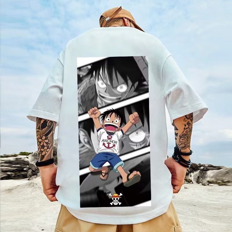 One Piece /Áo phông nam nữ unisex tay lỡ  Cực Ngầu form rộng