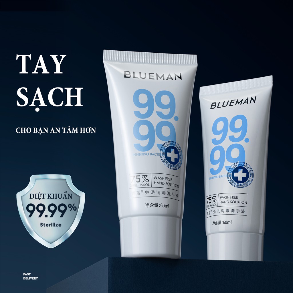Gel Rửa Tay Khô Sạch Siêu Nhanh BLUEMAN Diệt Khuẩn 60ml ZL94 | BigBuy360 - bigbuy360.vn