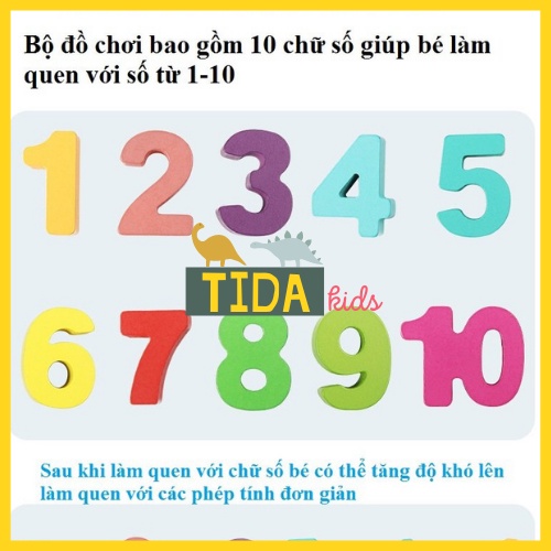 Bộ Giáo Cụ Montessori Bằng Gỗ ⚡️ HOT TREND ⚡️Học Đếm Số, Tính Số Cột Và Cắt Hoa Quả Cho Bé Phát Triển Tư Duy 🦕TiDa Kids