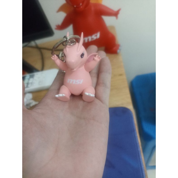 Móc khóa rồng MSI pink