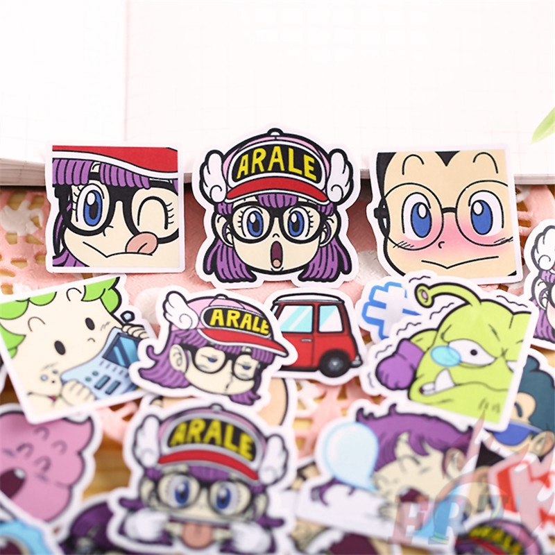 ❀ Arale Q-1 Diary Giấy và decal dán tường ❀ 39Pcs/set Anime Album Scrapbooks Mixed DIY Decor Stickers ML06757