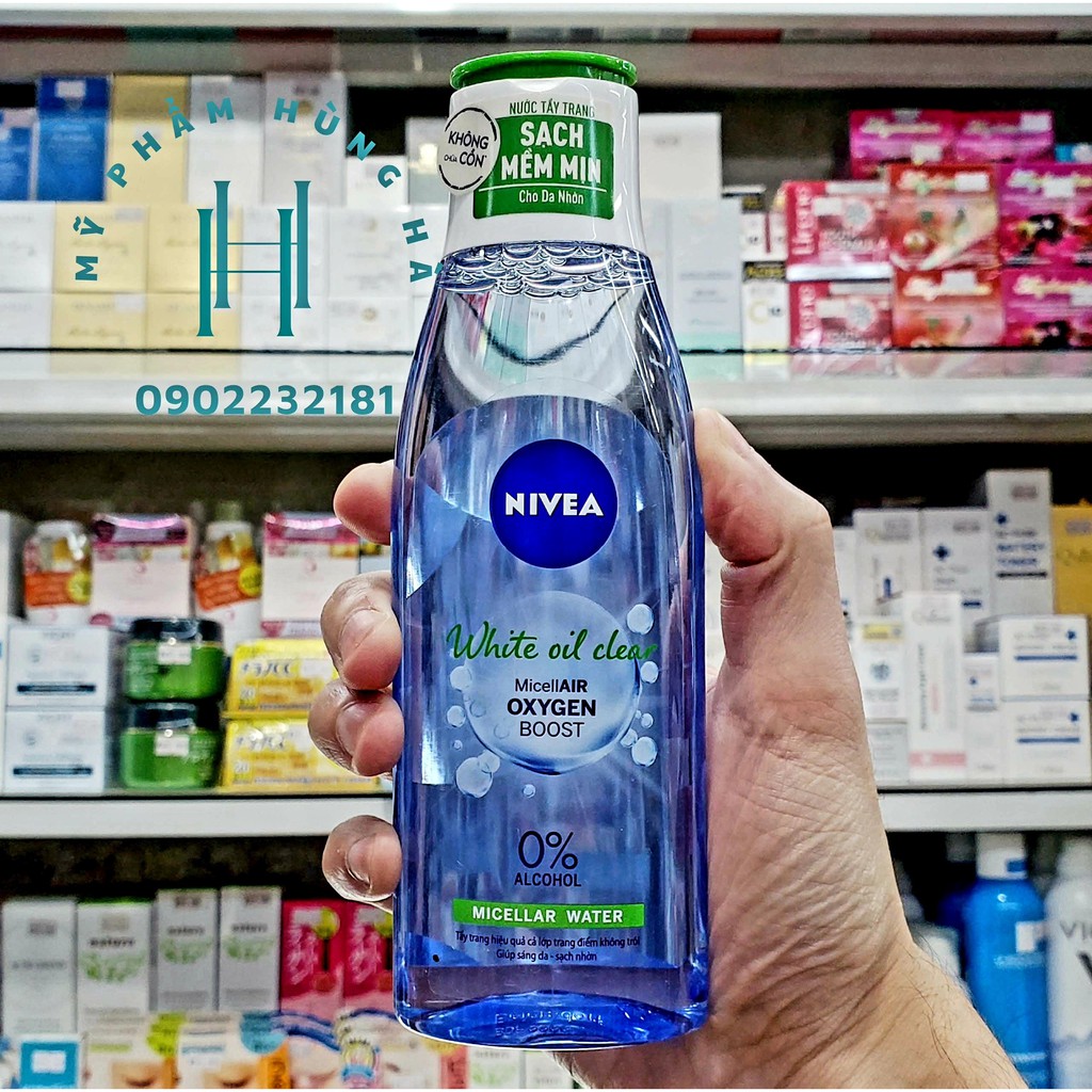 Nước tẩy trang Nivea, dành cho da nhờn, không chứa cồn Nivea White Oil Clear Micellair Water 200ml