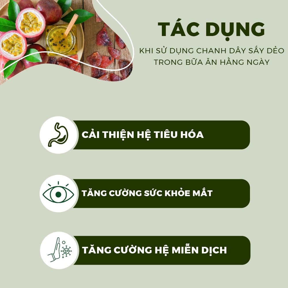 Chanh dây sấy dẻo 145g Nông Lâm Food trái cây sấy dẻo 100% thiên nhiên hỗ trợ giảm cân ăn kiêng,bổ sung các chất