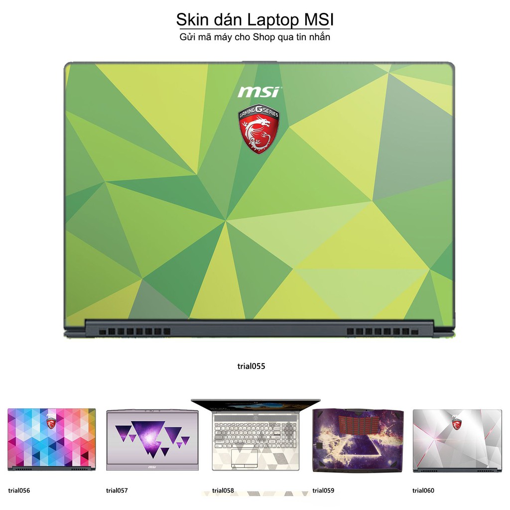 Skin dán Laptop MSI in hình Đa giác _nhiều mẫu 10 (inbox mã máy cho Shop)