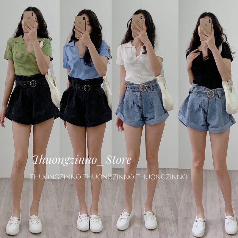 [Ảnh thật/Video]Áo mongtogi gân Santaty Hàn Quốc Áo len Quảng Châu