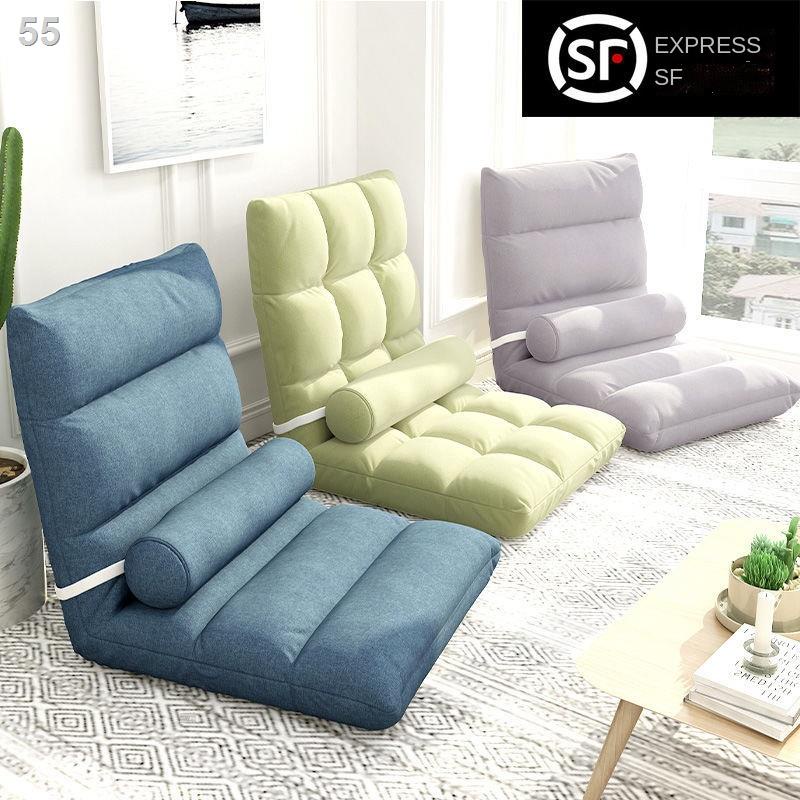 zz ☃▼Ghế sofa lười Giường chiếu Tatami Gấp tựa lưng đơn Phòng ngủ Phía trên Trệt Ban công Đệm dưới đất