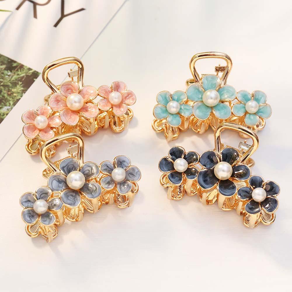 Kẹp Tóc Kim Loại Hình Hoa Phong Cách Retro Hàn Quốc Cho Nữ