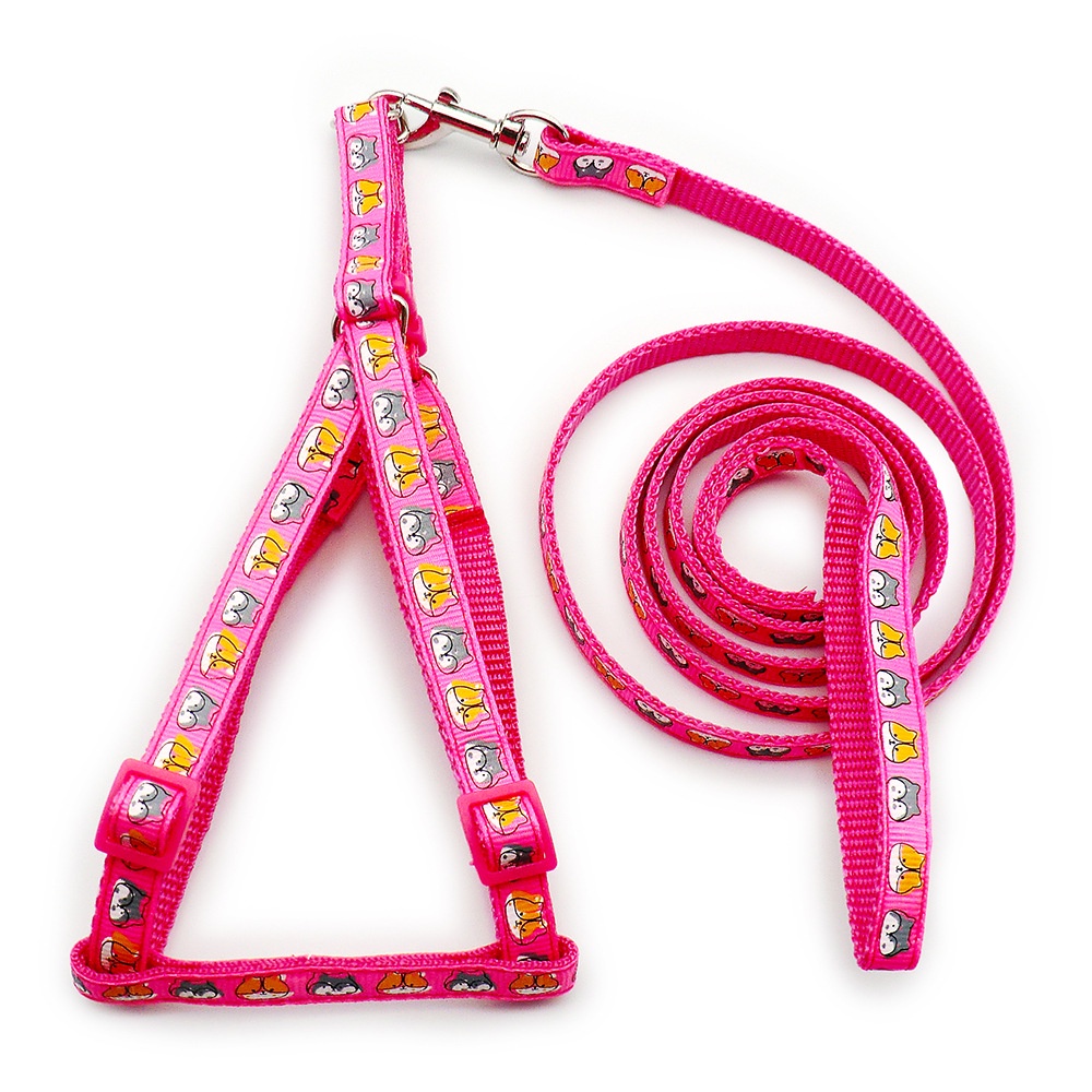 1 Dây Đai An Toàn Họa Tiết Hoạt Hình Dễ Thương Có Thể Điều Chỉnh Cho Thú Cưng