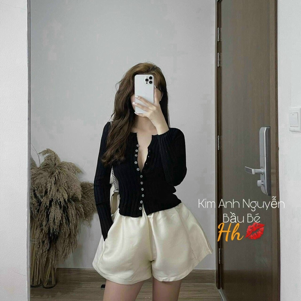 Áo len dài tay dáng ngắn khoác cadigan croptop thời trang AL039