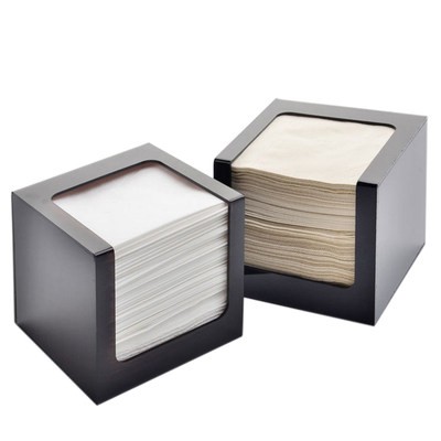 Hộp giấy cửa hàng trà sữa hộp giấy Acrylic hình vuông hộp lưu trữ cà phê nhà hàng Máy tính để bàn sáng tạo giá giấy thươ