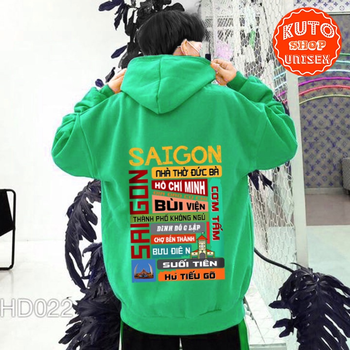 ÁO HOODIE SÀI GÒN ƠI - In Pet Siêu Bền Siêu Đẹp - Full Size Full Màu