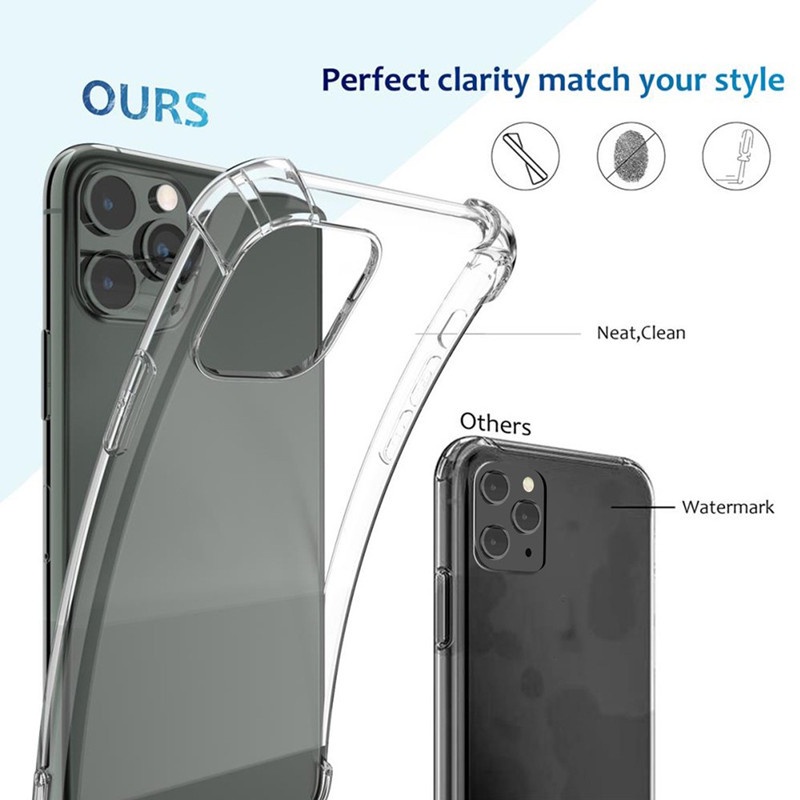 Ốp Điện Thoại TPU Trong Suốt Bảo Vệ Bốn Góc Chống Sốc Chống Va Đập Cho iPhone 11/11 Pro/11 Pro Max