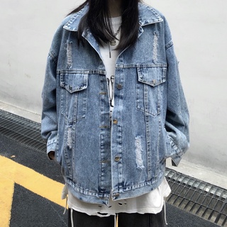 Áo khoác jean ulzzang denim nữ in chữ, áo khoát jacket nữ chất denim 3065