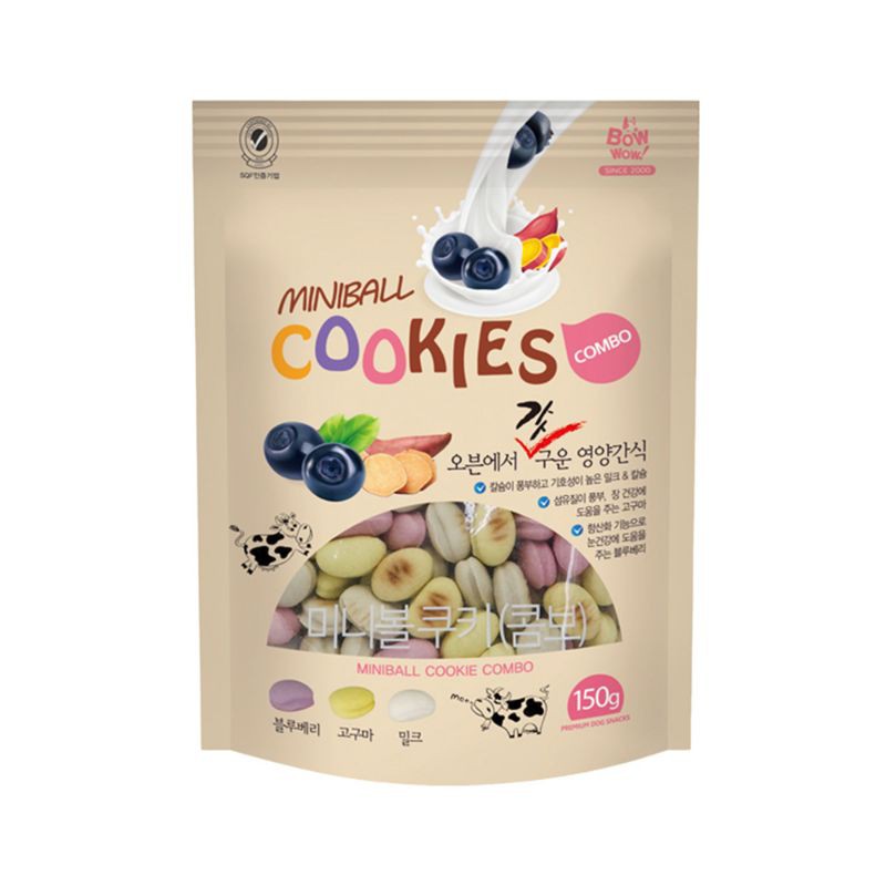 150GBÁNH COOKIES HỖN HỢP là món ăn nhẹ khoái khẩu của các chú chó,để bổ sung dưỡng chất và dùng trong huấn luyện.