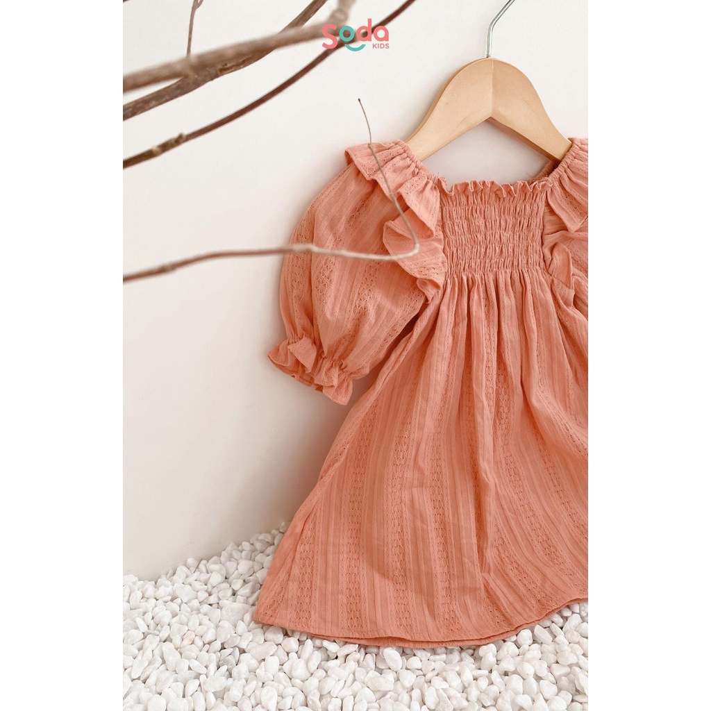 Váy bé gái nhiều màu SODA KIDS Lemer thiết kế tay lửng, chun ngực cánh tiên phong cách Hàn Quốc