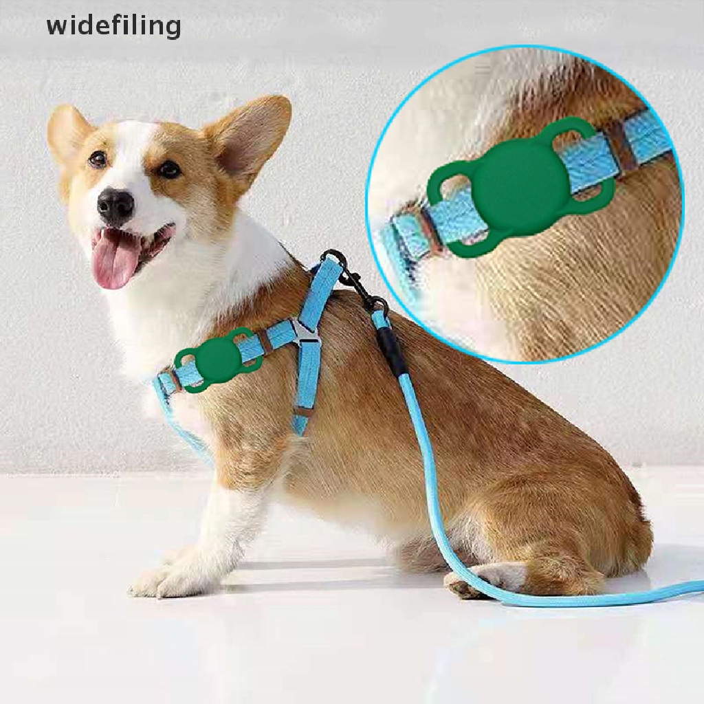 Vỏ bọc bảo vệ máy định vị đeo cổ cún mèo cưng nhiều màu sắc dạ quang tùy chọn silicone thích hợp cho Apple Airtag