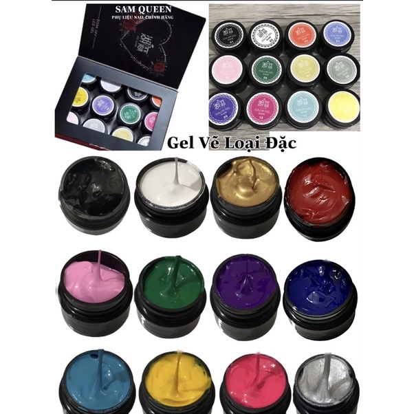Gel vẽ móng loại đặc sét 12hủ