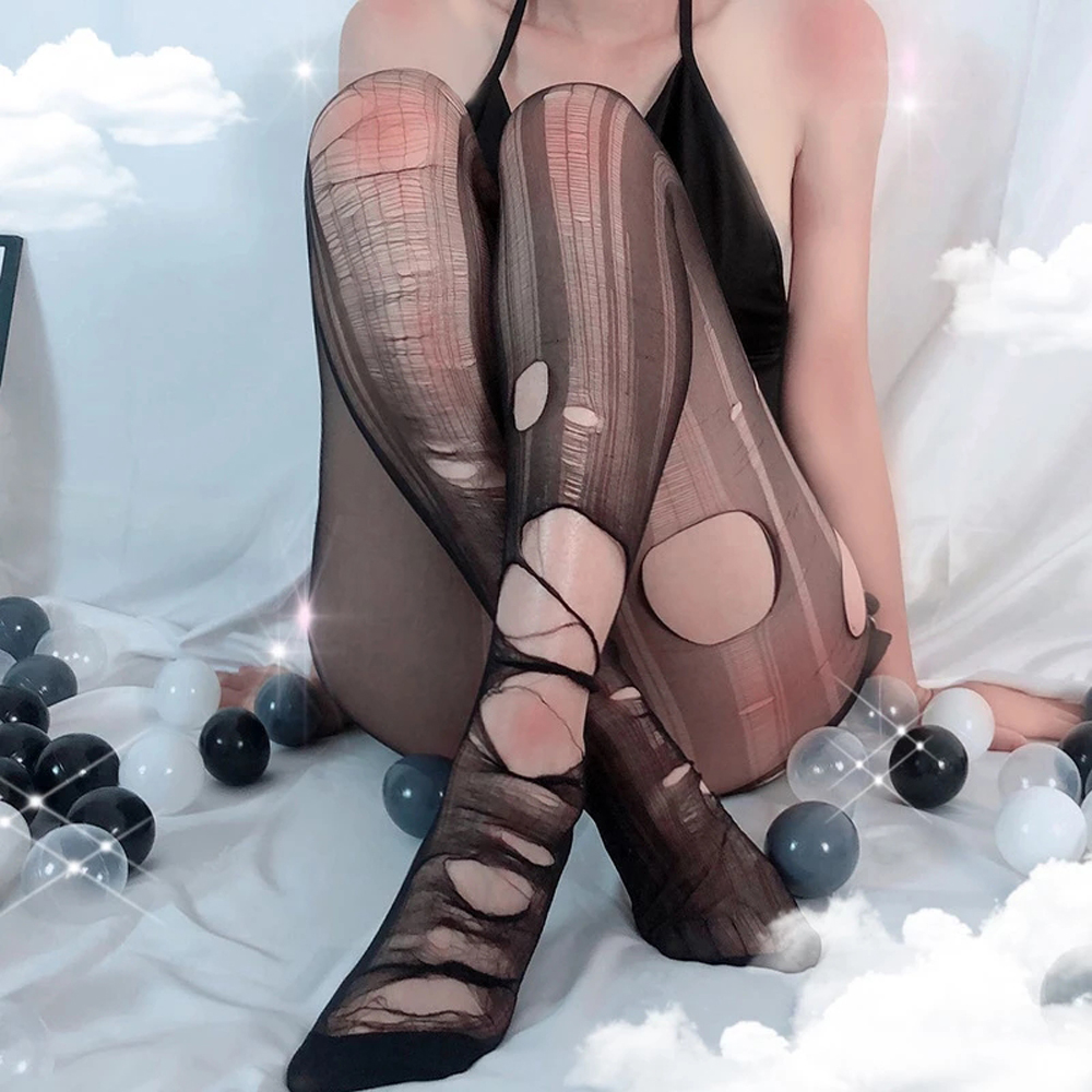Quần Tất Lưới Siêu Mỏng Màu Đen Gợi Cảm Cho Nữ