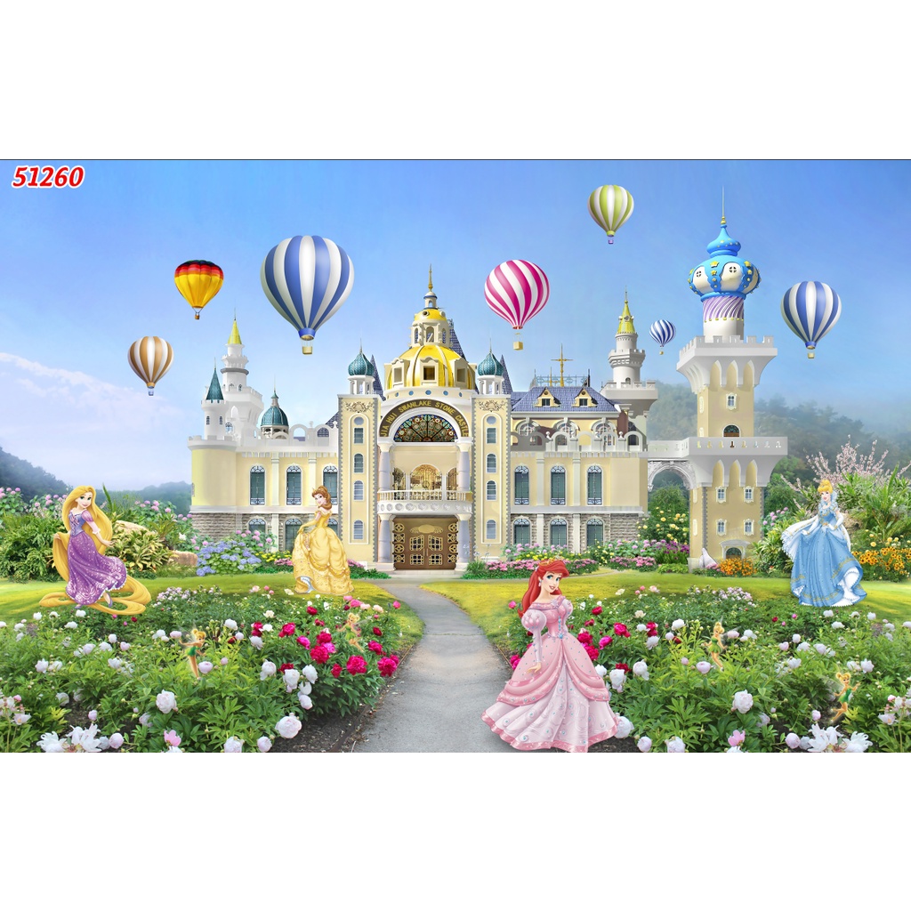 Tranh Dán Tường Phòng Trẻ Em Hình Công Chúa NỔI TIẾNG TOÀN THẾ GIỚI, TUỔI THƠ