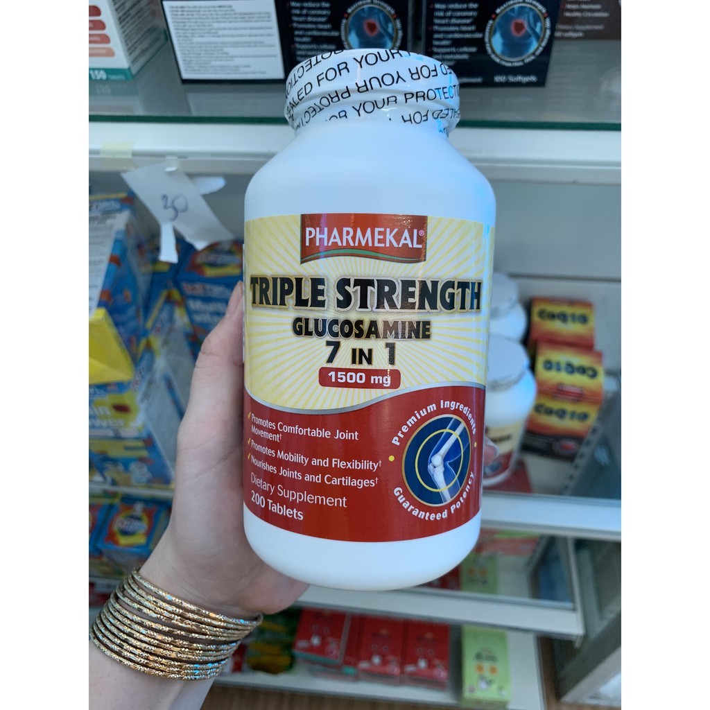 Viên Uống Hỗ Trợ Thoái Hóa Khớp Pharmekal Triple Strength Glucosamine (Hộp 200 Viên)