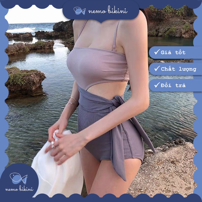 Nemo Bikini - Đồ bơi nữ, áo tắm, đồ bơi 1 mảnh liền thân tôn dáng hồng tím