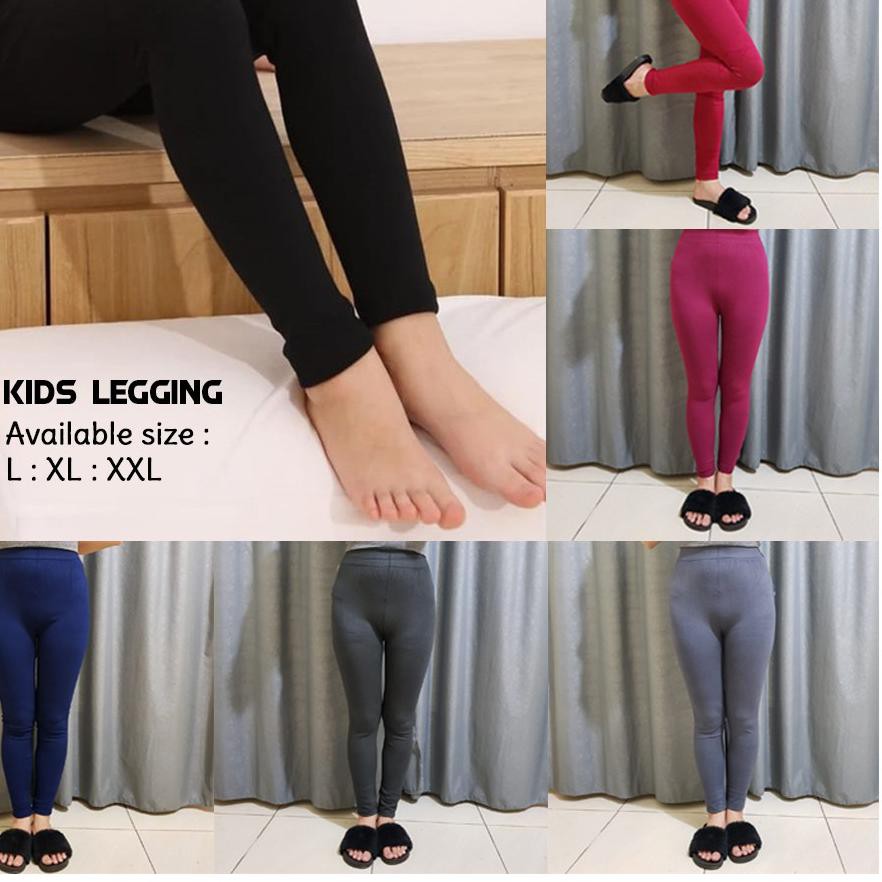 Quần Legging Trơn Nhập Khẩu Chất Lượng Dành Cho Bé 8-17 Tuổi