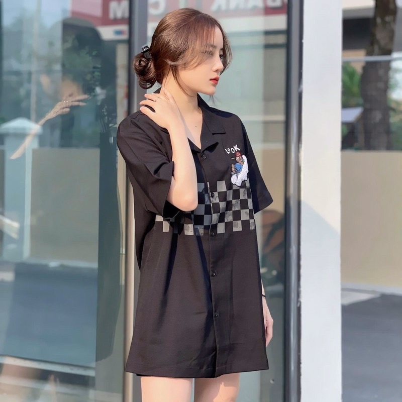Áo Sơ mi Caro Cổ Vec Đẹp Hot Nhất Form Rộng Unisex