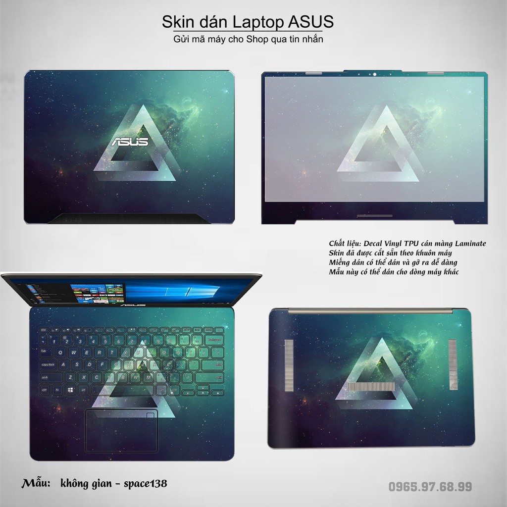 Skin dán Laptop Asus in hình không gian _nhiều mẫu 23 (inbox mã máy cho Shop)