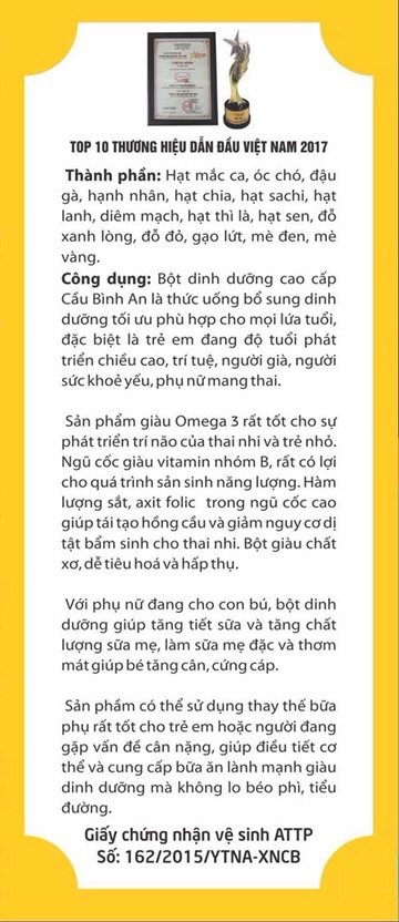 Ngũ cốc dinh dưỡng cao cấp